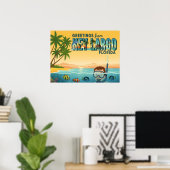 Key Largo Florida – Tropischer Urlaub Poster (Heimbüro)