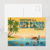 Key Largo Florida – Tropischer Urlaub Postkarte (Vorne/Hinten)