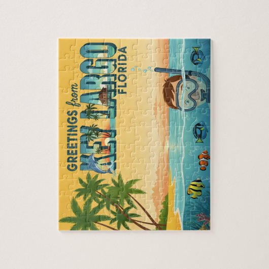 Key Largo Florida – Tropischer Urlaub Puzzle (Vertikal)