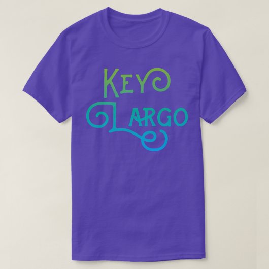 Key Largo Florida Typographic Design T-Shirt (Design vorne)