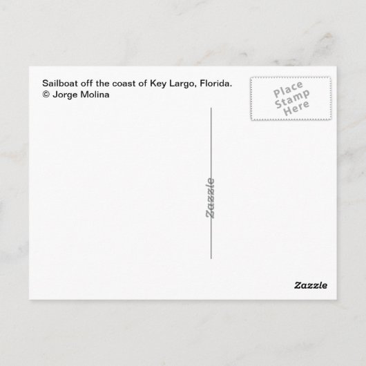 Key Largo, Florida, USA Postkarte (Rückseite)