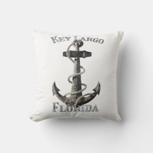 Key Largo Florida Vacation Nautical Anchor Segeln Kissen