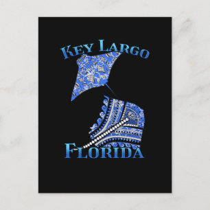 Key Largo Florida Vacation Tribal Stingray Postkarte