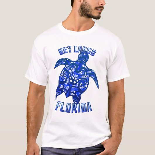 Key Largo Florida Vacation Tribal Turtle T-Shirt (Vorderseite)