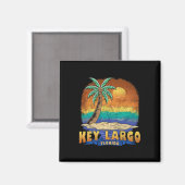 Key Largo Florida Vintages zerrüttetes Souvenir Magnet (Vorderseite/Rückseite)