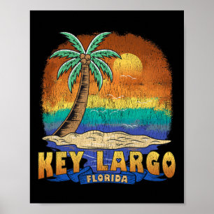 Key Largo Florida Vintages zerrüttetes Souvenir Poster