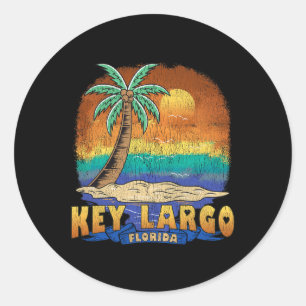 Key Largo Florida Vintages zerrüttetes Souvenir Runder Aufkleber