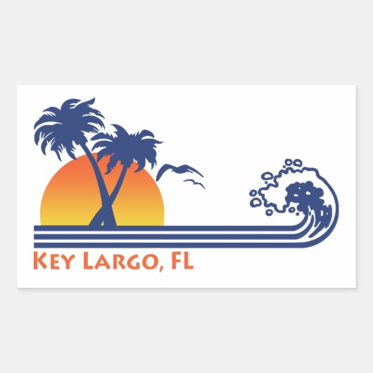 Key Largo Rechteckiger Aufkleber (Vorderseite)
