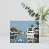 Key Largo Szene mit Booten Postkarte (Stehend Vorderseite)