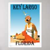 Key Largo Vintag Beach Poster (Vorne)