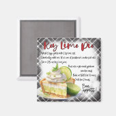 Key Lime Pie Recipe Magnet (Vorderseite/Rückseite)