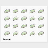 Key-Lime-Torte Runder Aufkleber (Blatt)
