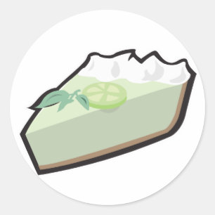 Key-Lime-Torte Runder Aufkleber