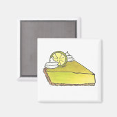 Key Limon Keylime Pie Slice Dessert Food Magnet (Vorderseite/Rückseite)