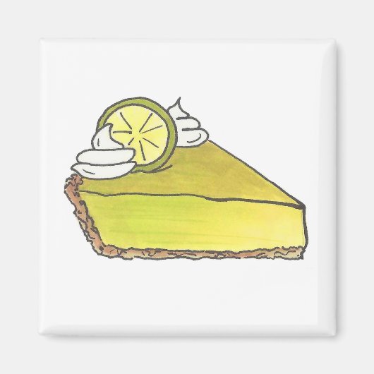 Key Limon Keylime Pie Slice Dessert Food Magnet (Vorne)