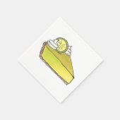 Key Limon Keylime Pie Slice Food Dessert Napkins Serviette (Ecke)