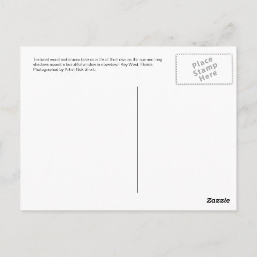 Key Limon Pie Key West Florida Window Postcard Kun Postkarte (Rückseite)