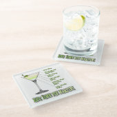 Key Limon Pie Martini Cocktail Recia Art Untersetz Glasuntersetzer (Schrägansicht)