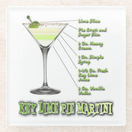 Key Limon Pie Martini Cocktail Recia Art Untersetz Glasuntersetzer