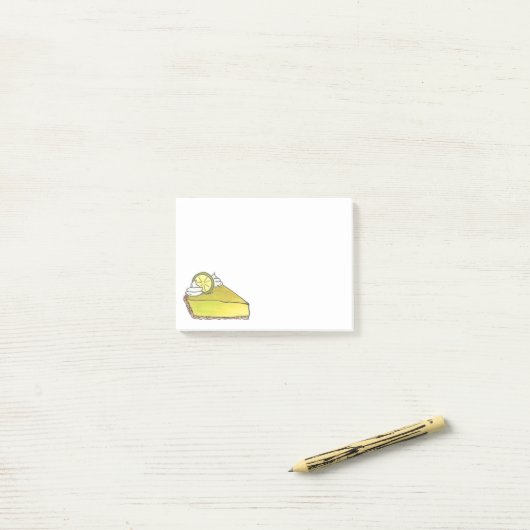 Key Limon Pie Slice Dessert Feinschmecker Backen P Post-it Klebezettel (Auf Schreibtisch)