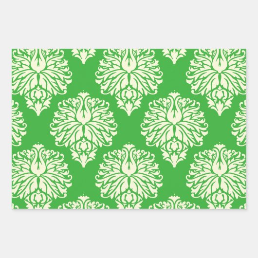 Key Limon Southern Hütte Damask Geschenkpapier Set (Vorderseite 3)