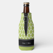 Key Limon White Marokcan #4 CB Black Name Wedding Flaschenkühler (Flasche Rückseite)