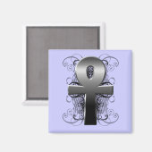 "Key of Life (Ankh)" im Chrome Magnet (Vorderseite/Rückseite)