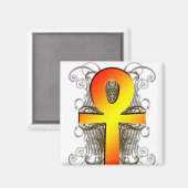 "Key of Life (Ankh)" im Gold Magnet (Vorderseite/Rückseite)