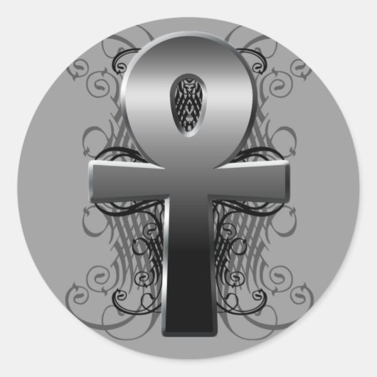 "Key of Life (Ankh)" in Chrome Sticker (Vorderseite)