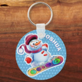 Key Ring Weihnachten Snowman Charaktere. Schlüsselanhänger (Vorderseite)
