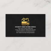 Key Stopwatch Gold Truck Moving Zuhause Visitenkarte (Rückseite)