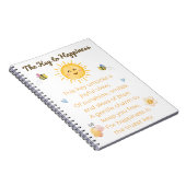 Key to Happy Notebook - Inspirational Journal Notizblock (Rechte Seite)
