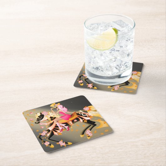 Key to Madness Square Coaster Rechteckiger Pappuntersetzer (Vor Ort)