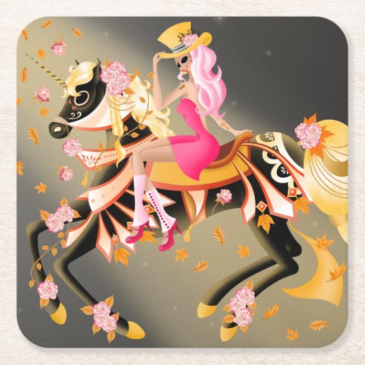 Key to Madness Square Coaster Rechteckiger Pappuntersetzer (Vorderseite)