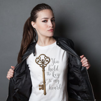 "Key to My Heart - Vintage Liebe Symbol Art" T-Shirt