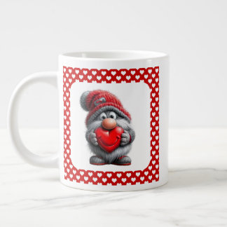 "Key to My Heart" Whimsical Gnome Jumbo-Tasse