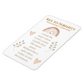 Key to Serenity Magnet - Inspirational Gedicht Des (Linke Seite)