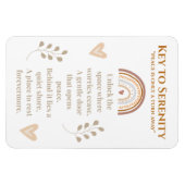 Key to Serenity Magnet - Inspirational Gedicht Des (Horizontal)
