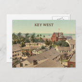 Key West 1900 Historic Color Foto Postkarte (Vorne/Hinten)