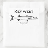 Key West Barracuda Rechteckiger Aufkleber (Tasche)