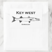 Key West Barracuda Runder Aufkleber (Tasche)