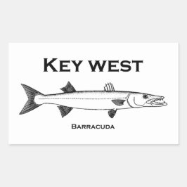 Key West Barracuda Runder Aufkleber