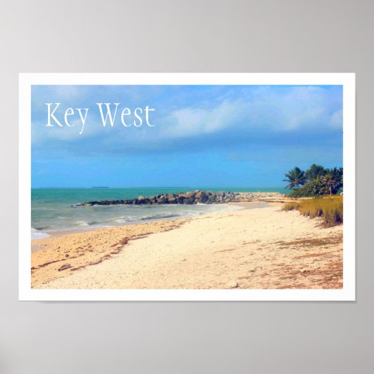 Key West Beach, Fort Zachary Taylor Staat Park Poster (Vorne)