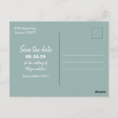 Key West Beach Palm Tree Daten retten Postkarte (Rückseite)