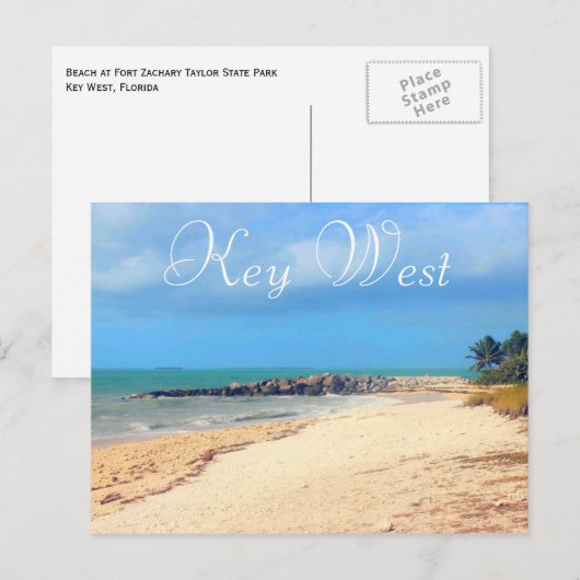 Key West Beach Postkarte (Vorne/Hinten)