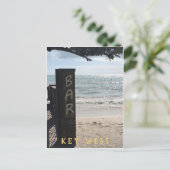 Key West Beach und Bar Foto Postkarte (Stehend Vorderseite)