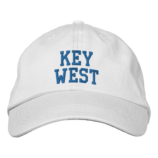 KEY WEST bestickter Hat Bestickte Baseballkappe (Vorderseite)