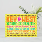 KEY WEST-Bestimmungsort-Einladung Einladung (Stehend Vorderseite)