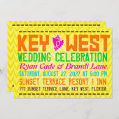KEY WEST-Bestimmungsort-Einladung Einladung (Vorne/Hinten)