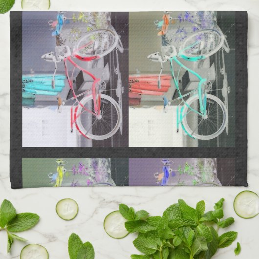 Key West Bicycle Küchentuch (Gefaltet)